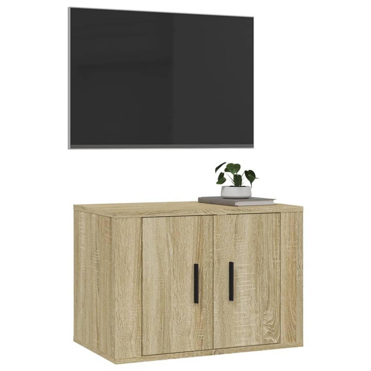 VIDAXL Meuble TV mural Chene sonoma 57x34,5x40 cm