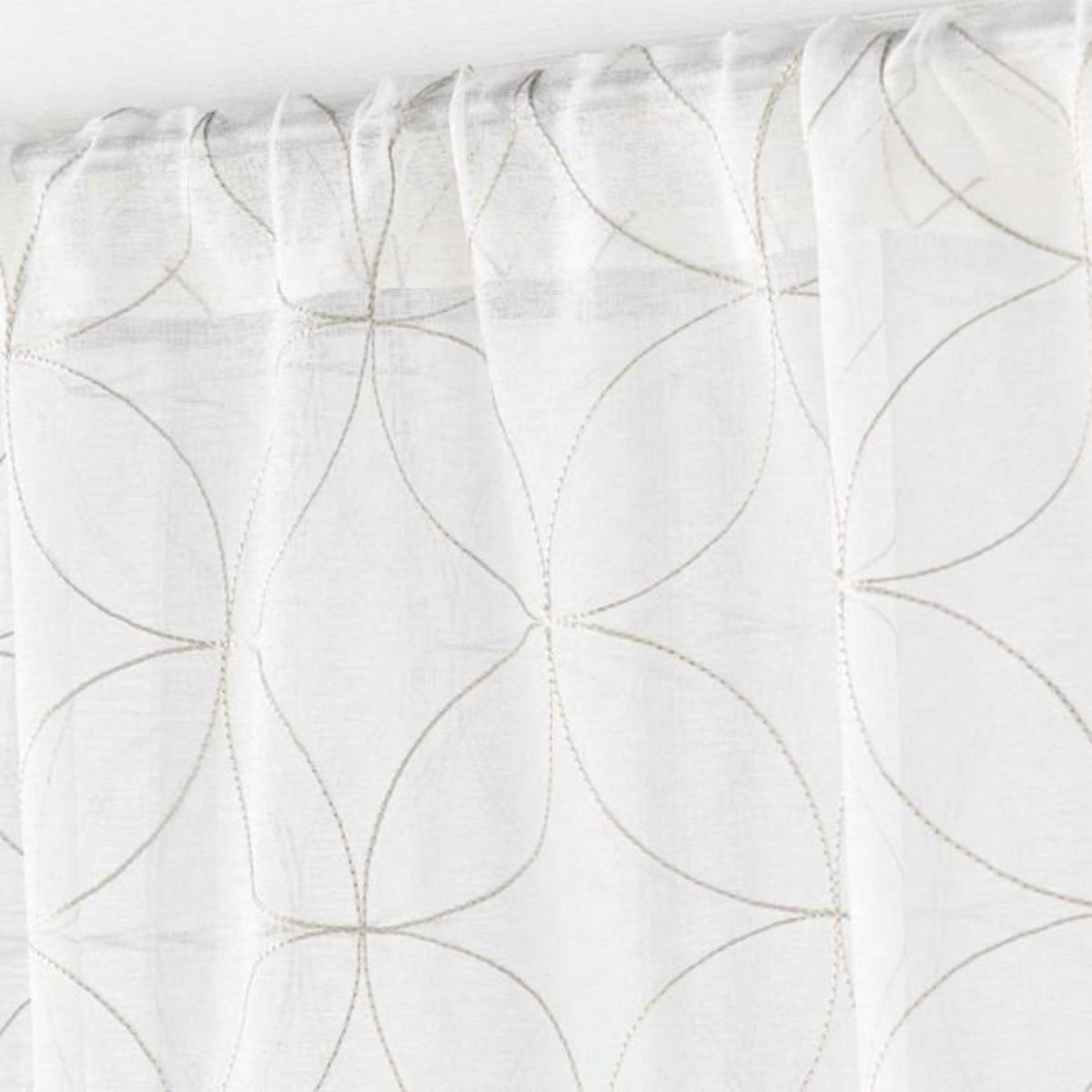 Paris Prix Paire de Voilages Passe-Tringle  Olympia  70x200cm Gris