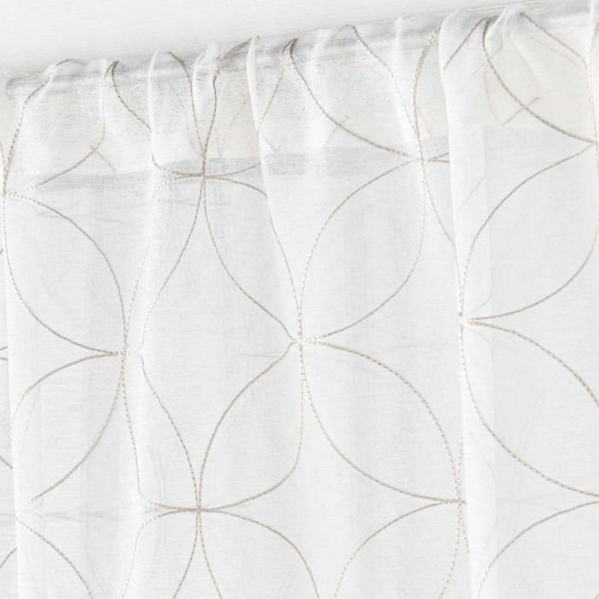 Paris Prix Paire de Voilages Passe-Tringle  Olympia  70x200cm Gris