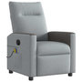 Voir la diapositive 4 : VIDAXL Fauteuil de massage inclinable electrique gris clair tissu