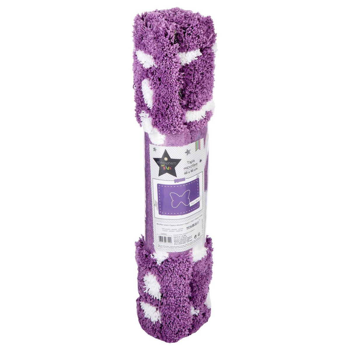 Atmosphera Kids Tapis microfibre - 90 x 60 cm. - Violet