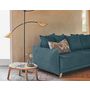 Voir la diapositive 5 : BEST MOBILIER Lena - canapé d'angle droit convertible - 5 places - bleu canard - style scandinave - bleu canard