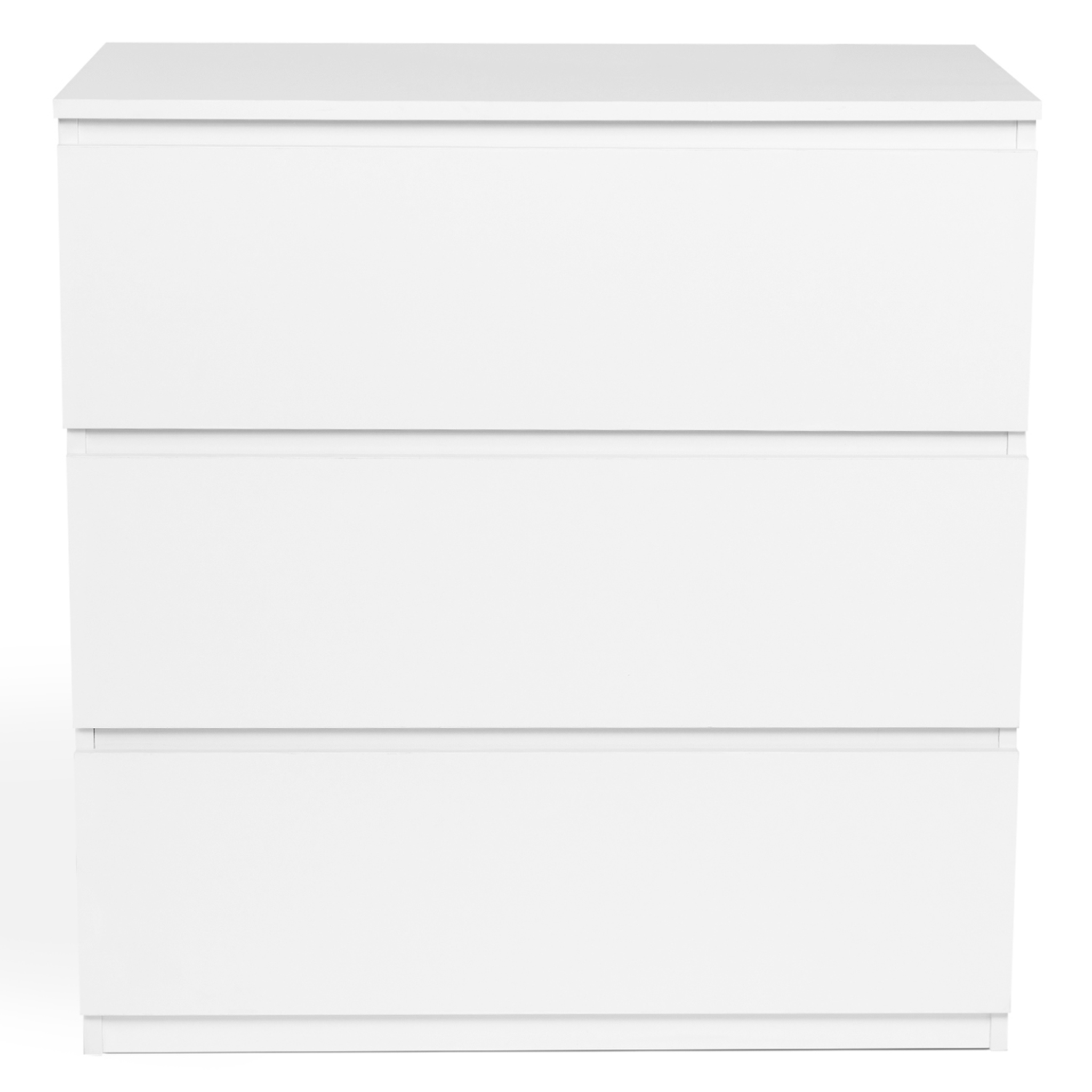 Voir la diapositive 3 : ID MARKET Commode 3 tiroirs tomi 78 cm bois blanc