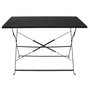 Voir la diapositive 2 : Paris Prix Table de Jardin Pliante  Palerme  110cm Noir
