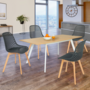 Voir la diapositive 2 : ID MARKET Lot de 4 chaises MANDY grises pour salle à manger