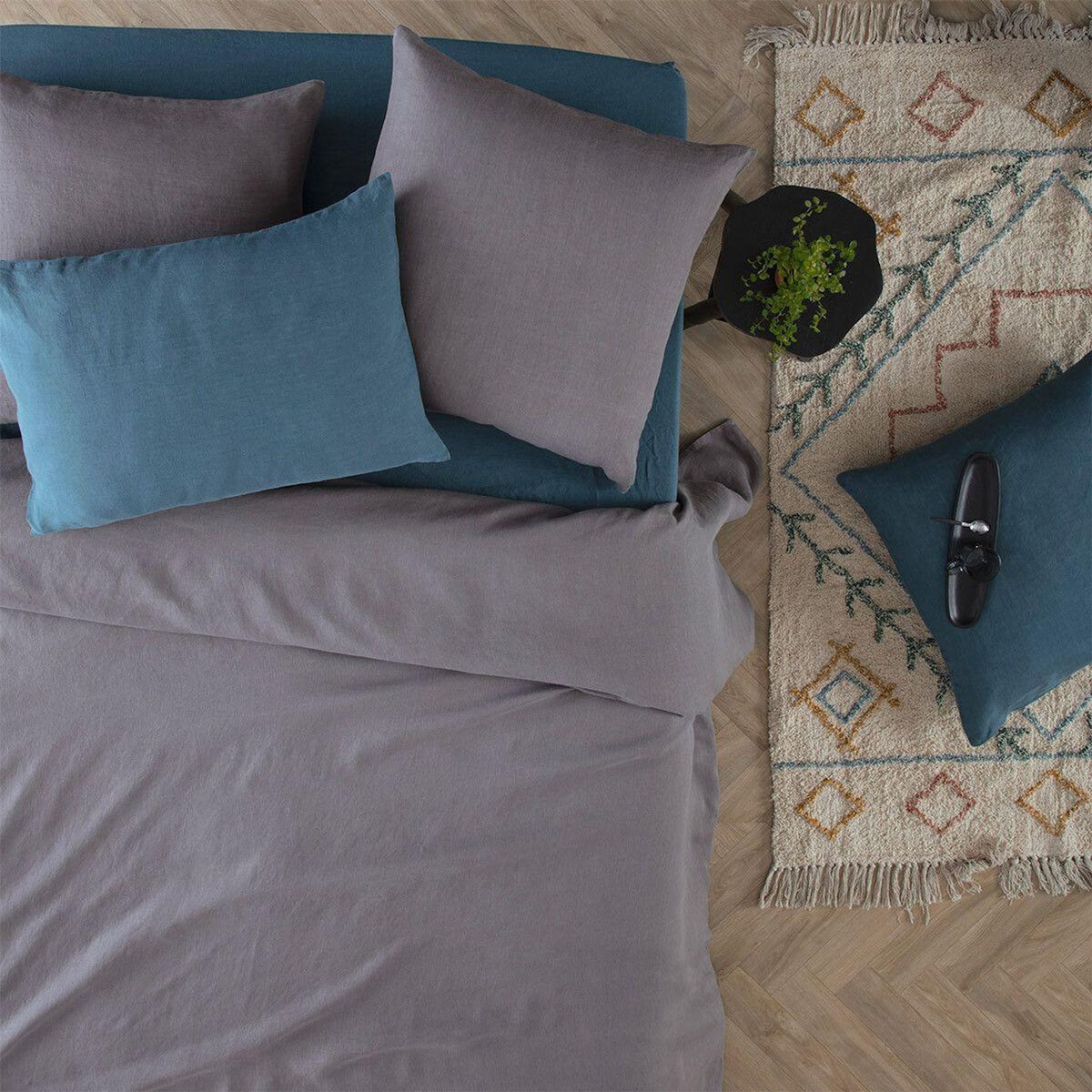 ATMOSPHERA Housse de couette 2 places 100% lin