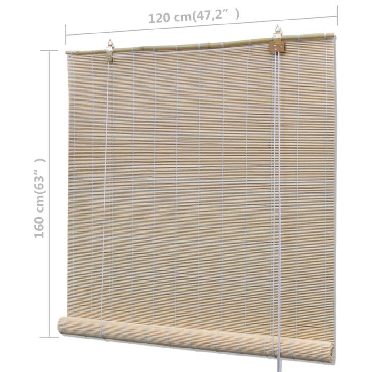 VIDAXL Stores a rouleau Bambou naturel 2 pcs 120x160 cm