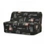 Voir la diapositive 3 : MARKET24 Banquette BZ - Tissu Noir - L143 x P97 x H89 cm - Joe