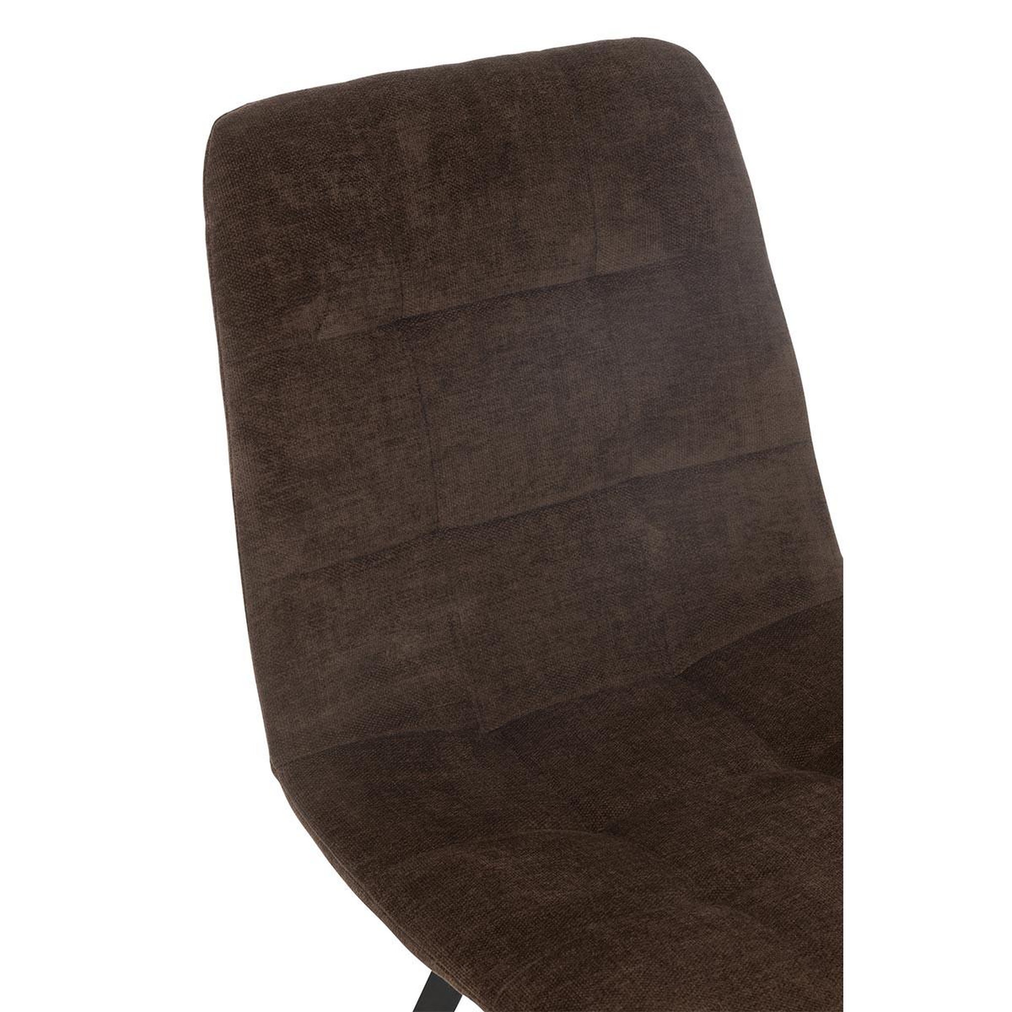 Voir la diapositive 6 : J-LINE Chaise matelassée  clark  85cm marron