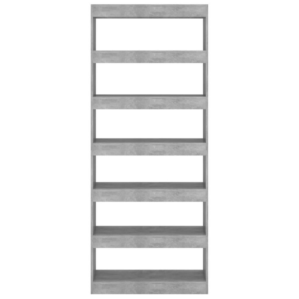 VIDAXL Bibliotheque/Separateur de piece Gris beton Bois d'ingenierie