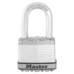 Master lock Cadenas Très Haute Sécurité [A Clé] [Acier Laminé] [Extérieur] [Anse M] M5EURDLF