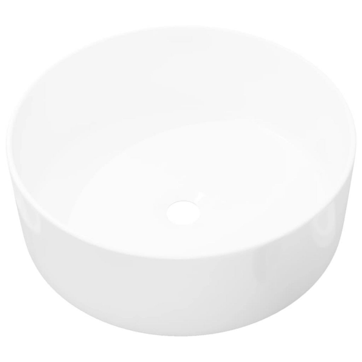 VIDAXL Lavabo ronde Ceramique Blanc 40 x 15 cm