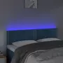 VIDAXL Tete de lit a LED Bleu fonce 144x5x78/88 cm Velours