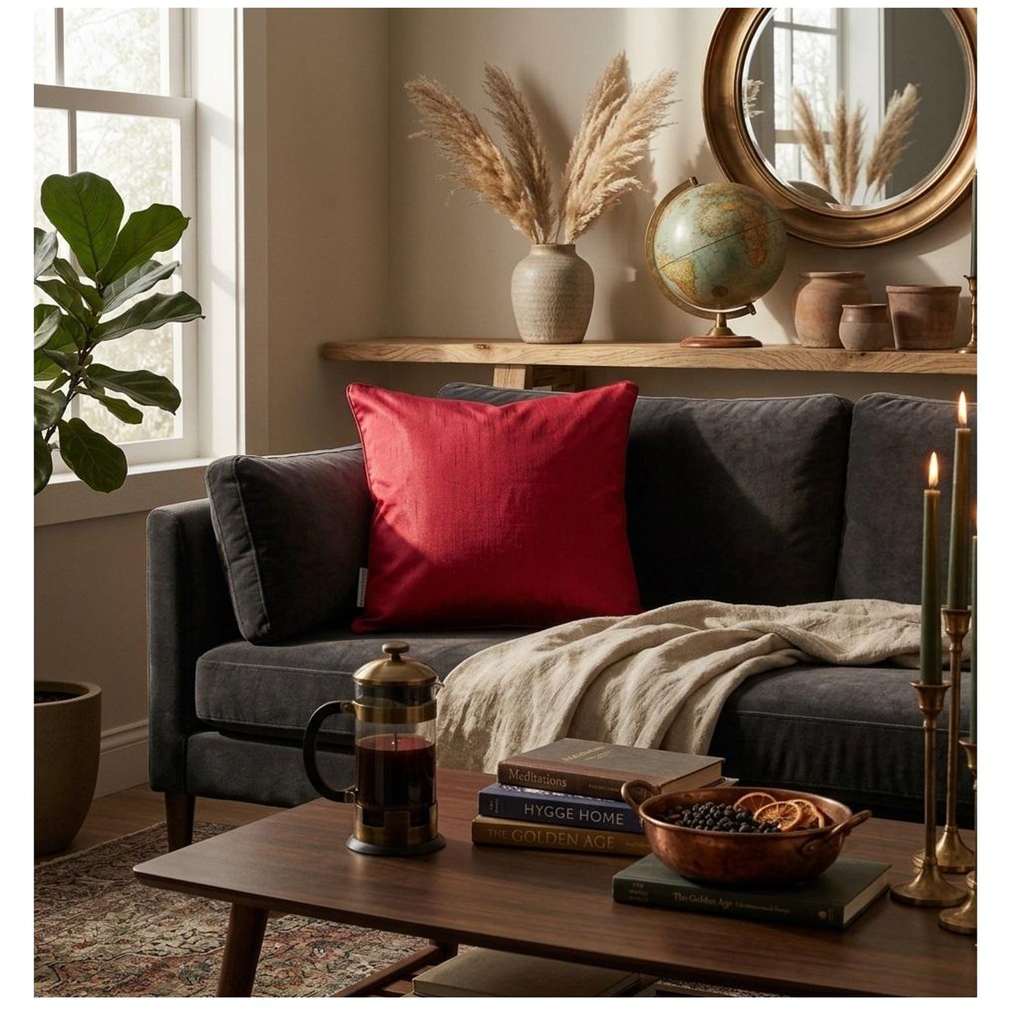 Voir la diapositive 3 : Eden Housse de coussin shantung shana