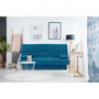 Voir la diapositive 2 : MARKET24 Banquette clic clac 3 places - Tissu bleu canard - Style Contemporain - L 190 x P92 cm - DREAM