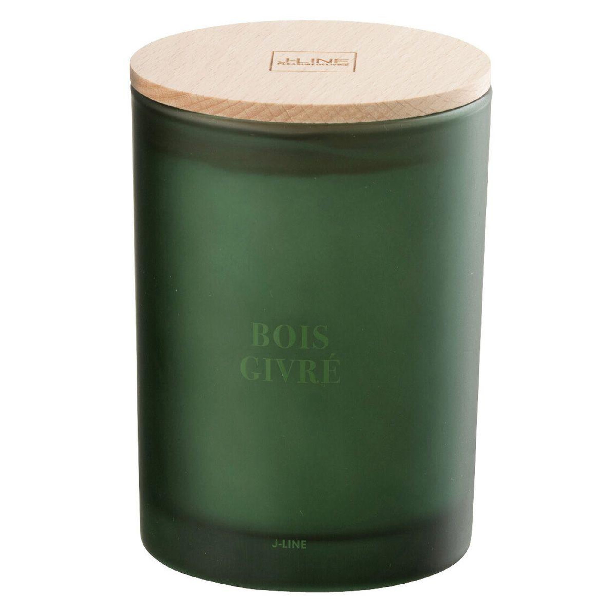 J-LINE Bougie parfumée  accords essentiels  12cm bois givré