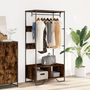Voir la diapositive 3 : VIDAXL Armoire chêne fumé 90x50x180 cm bois d ingénierie