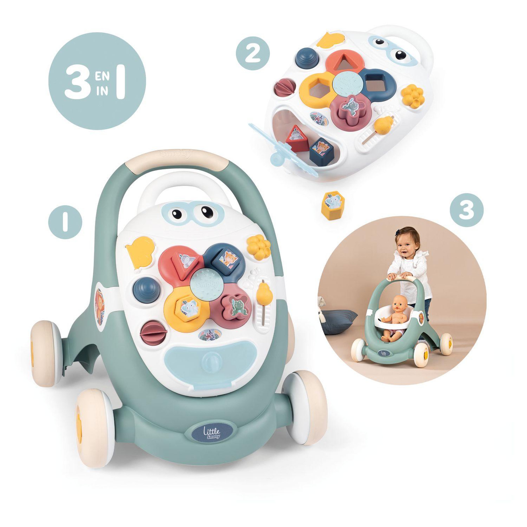 Voir la diapositive 4 : SMOBY Trotty 3 en 1 Little Smoby