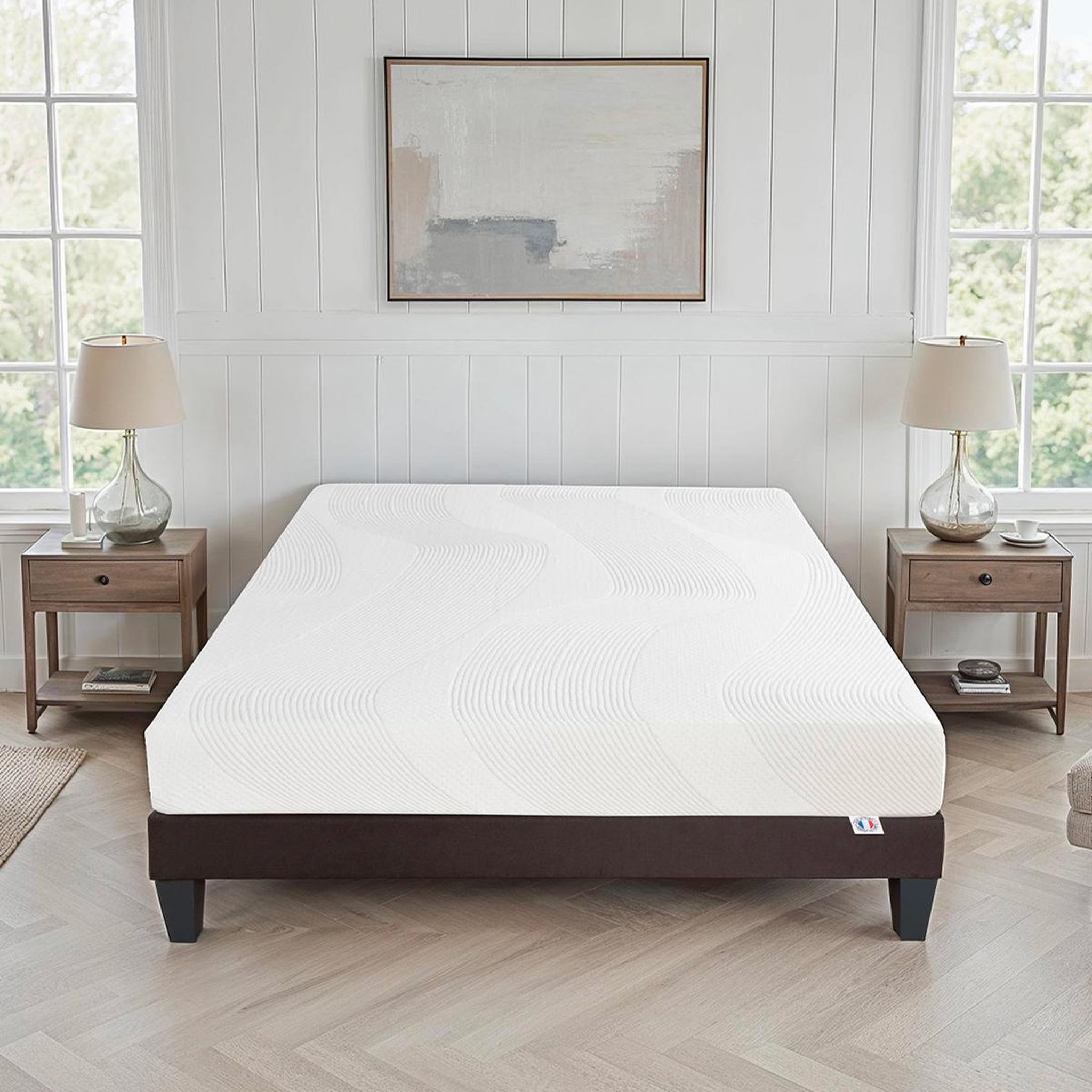 Voir la diapositive 2 : BELLECOUR Bellecour literie | ensemble paris | matelas mémoire de forme + sommier bois
