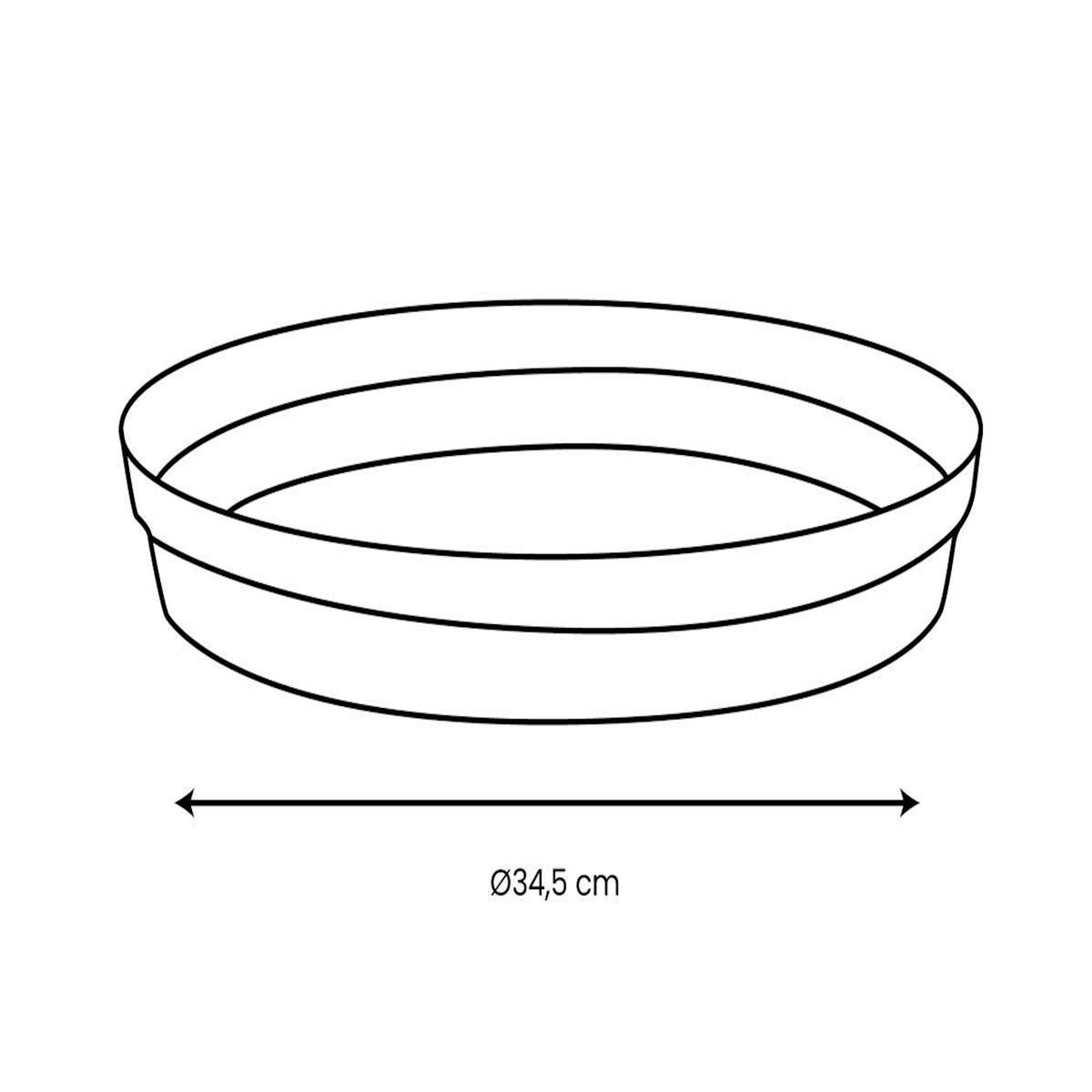 Eda Soucoupe Ø 34.50 cm pour pot Ø 44, 46 et 48 cm -Taupe - Eda