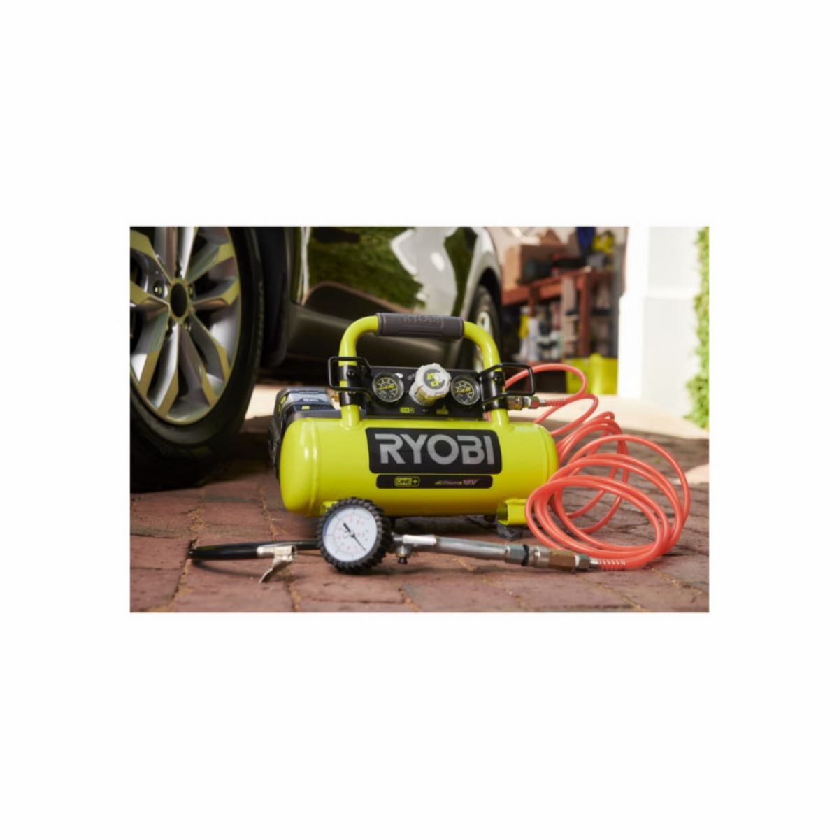 Ryobi Compresseur à cuve RYOBI 18V One Plus - 4L - Sans batterie ni chargeur R18AC-0