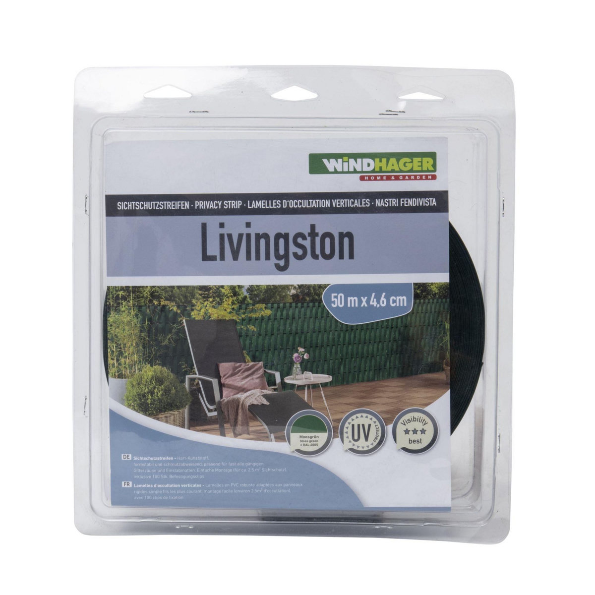 Windhager Lamelles d'occultation verticales verte Livingstone