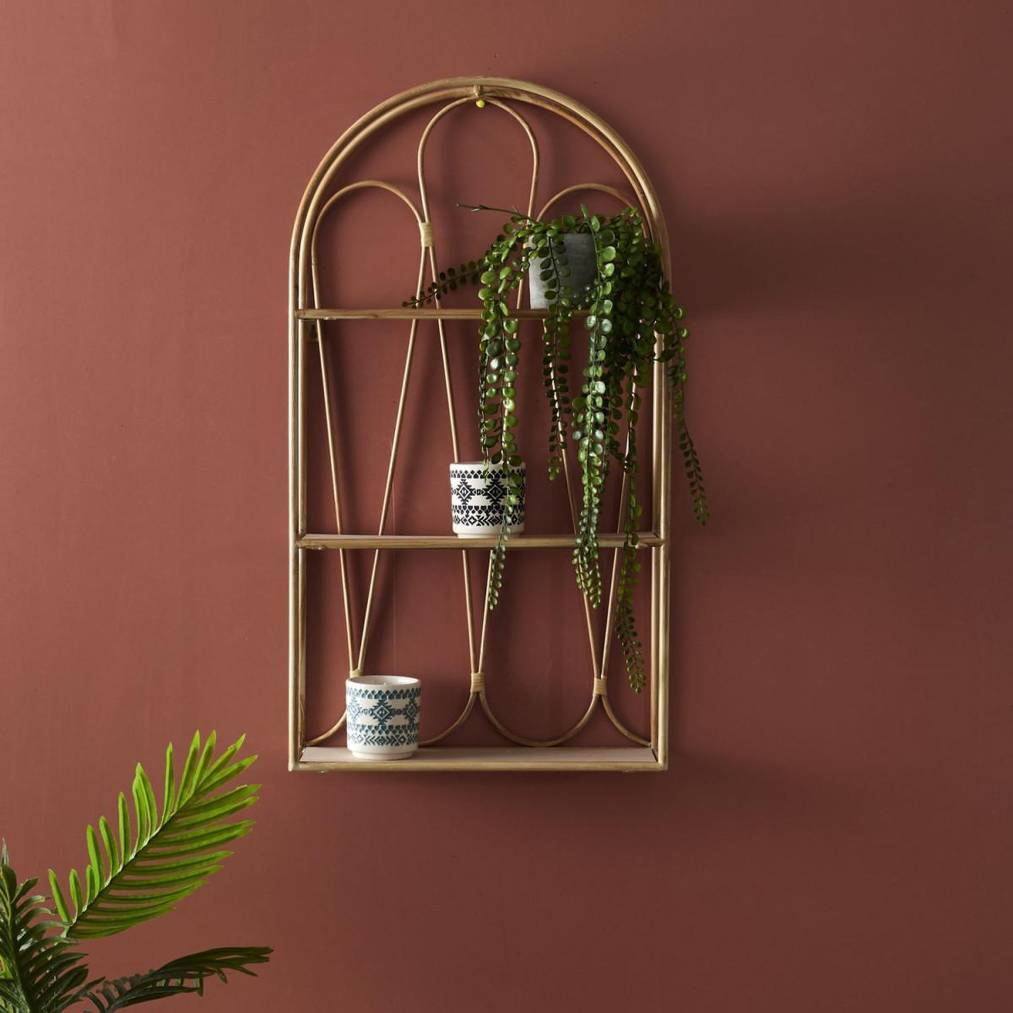 Voir la diapositive 4 : The Home Deco Factory Étagère murale arche  java  73cm naturel