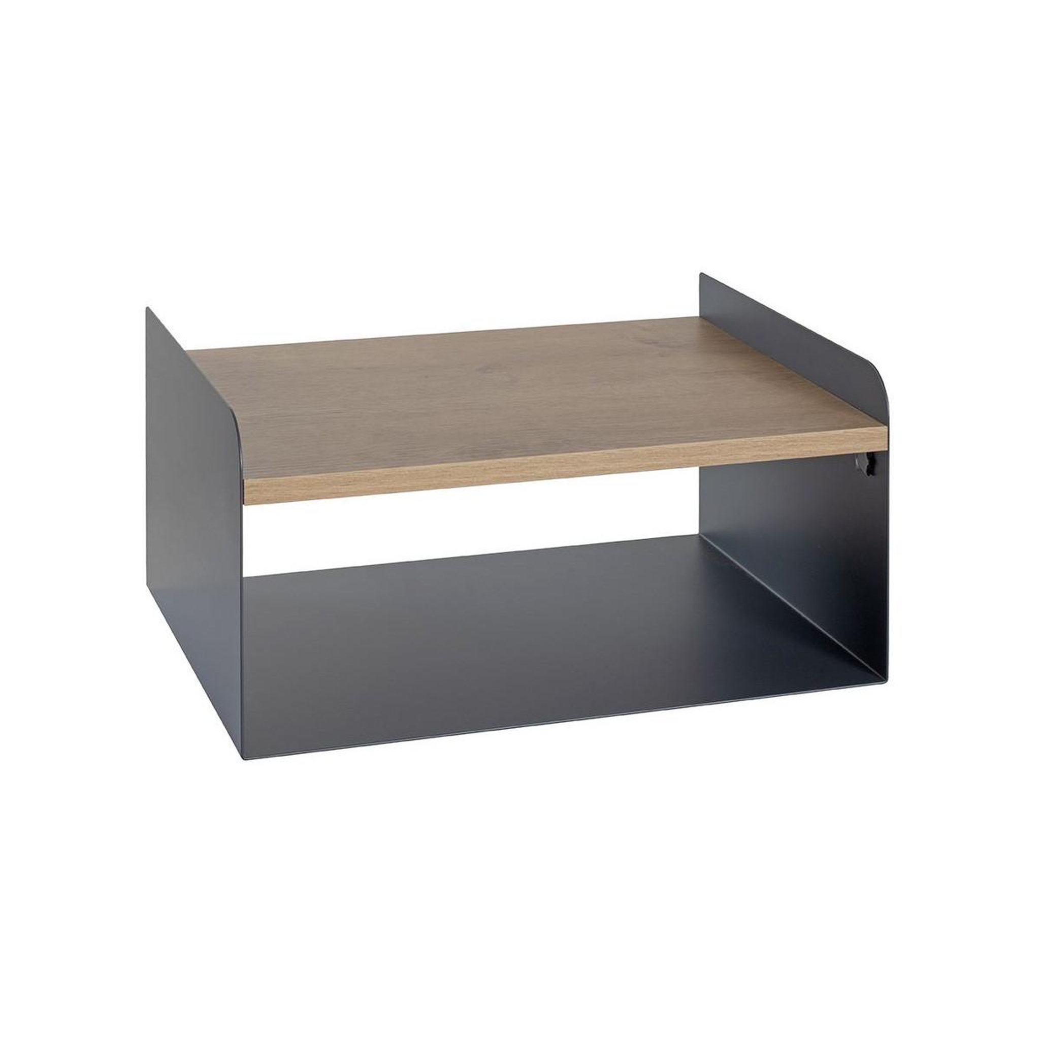 Paris Prix Étagère murale 2 niveaux  korfu  40cm anthracite & chêne