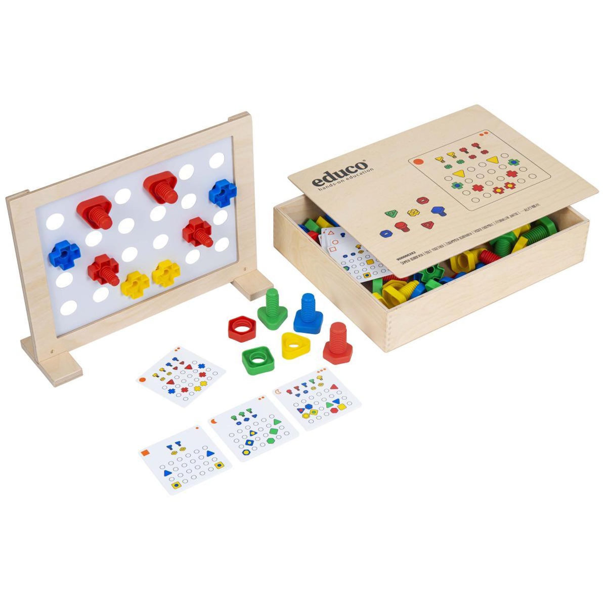 EDUCO Jeu de formes et couleurs - Visser ensemble - jeu Montessori