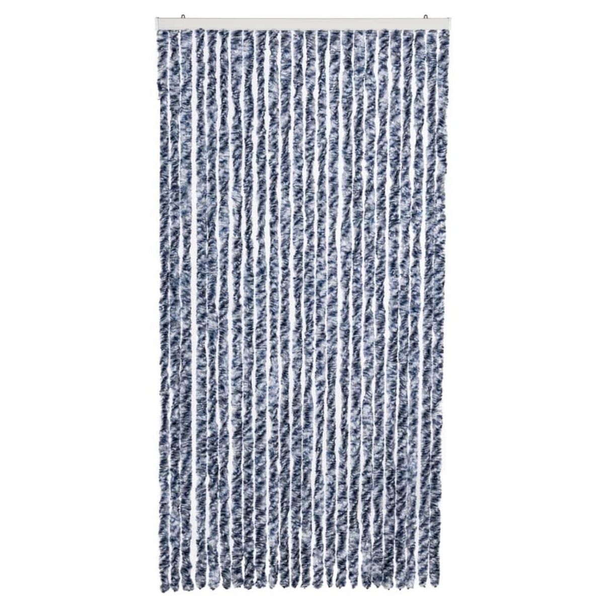 VIDAXL Moustiquaire Bleu blanc et argente 100x220 cm Chenille