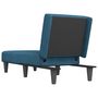 Voir la diapositive 5 : VIDAXL Chaise longue bleu velours