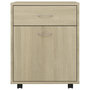 Voir la diapositive 4 : VIDAXL Armoire a roulettes Chene sonoma 45x38x54 cm Bois d'ingenierie