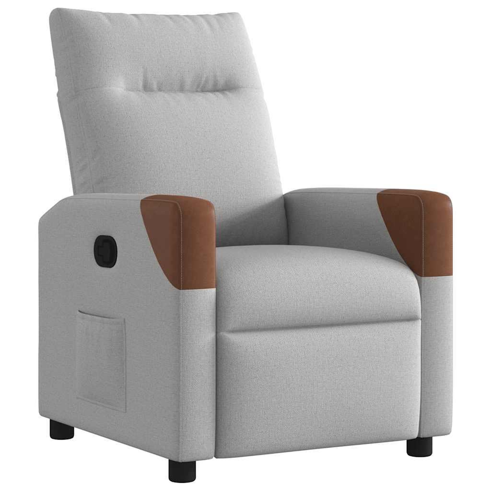 Voir la diapositive 2 : VIDAXL Fauteuil inclinable gris nuage tissu
