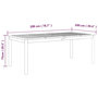 Voir la diapositive 6 : VIDAXL Table de jardin Gris 200x100x75 cm Bois d'acacia solide