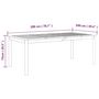 Voir la diapositive 6 : VIDAXL Table de jardin Gris 200x100x75 cm Bois d'acacia solide