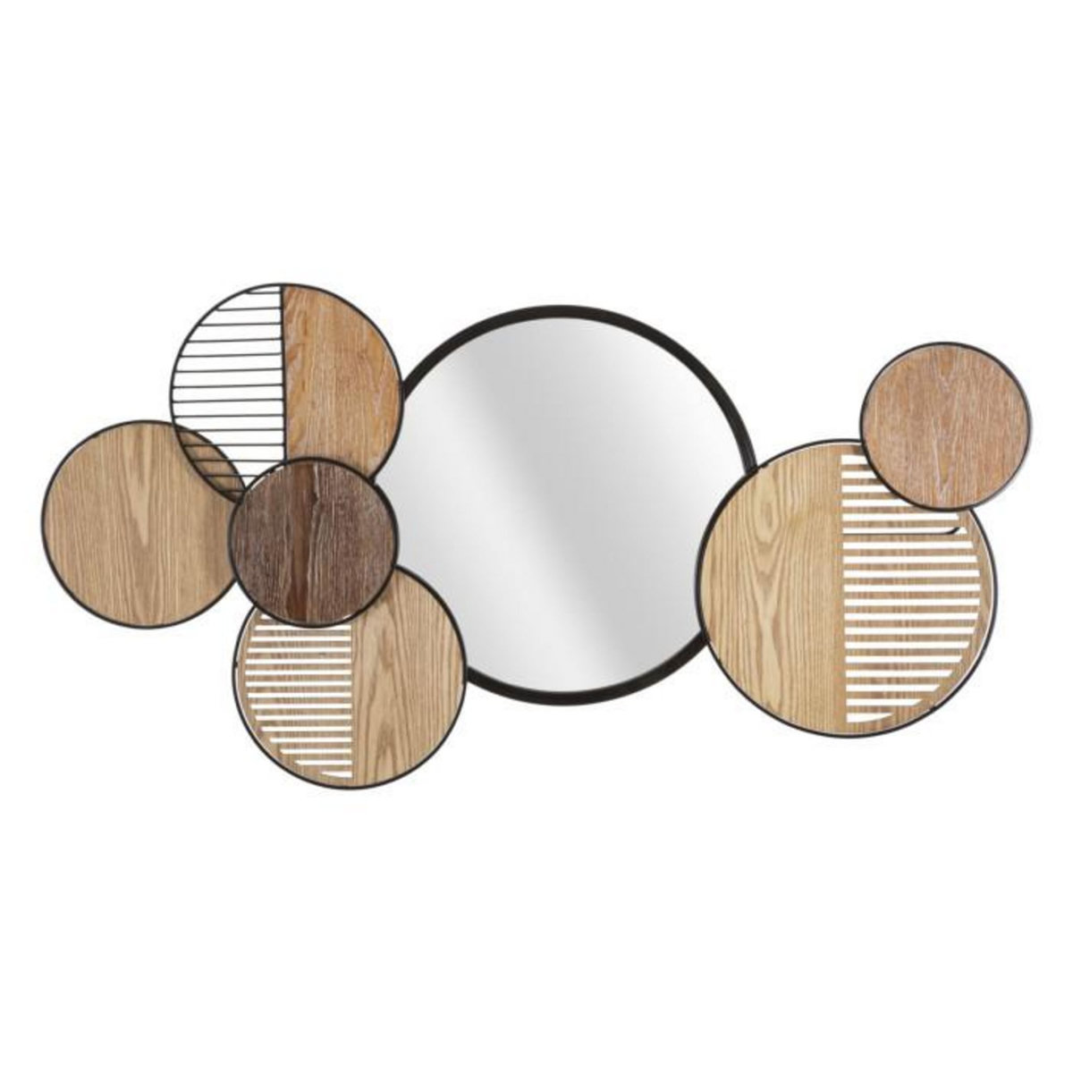 Paris Prix Miroir Mural Déco  Woody  123cm Naturel