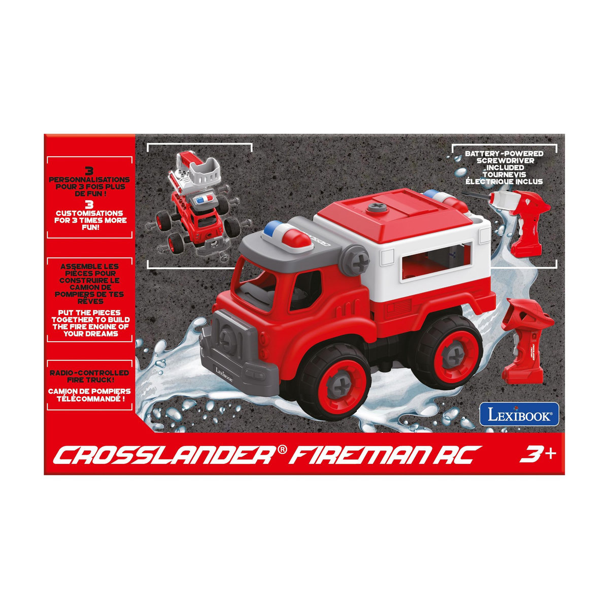 Lexibook Crosslander Fireman - Camions de pompiers 3-en-1