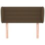 Voir la diapositive 3 : VIDAXL Tete de lit avec oreilles Marron fonce 103x23x78/88 cm Tissu