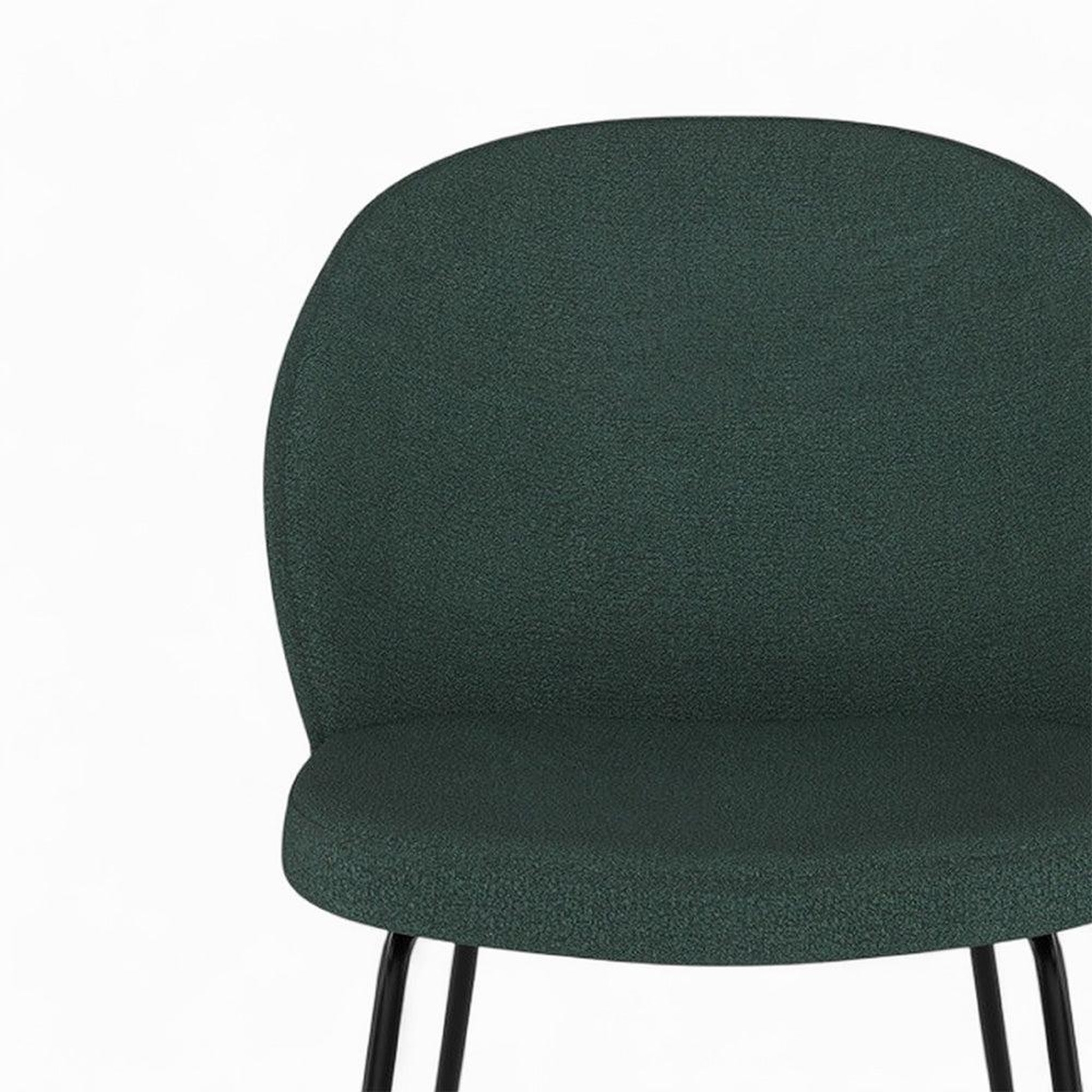 Voir la diapositive 3 : MAISON PAVANE Pack 4 chaises en tissu bouclé jaune et vert-groom