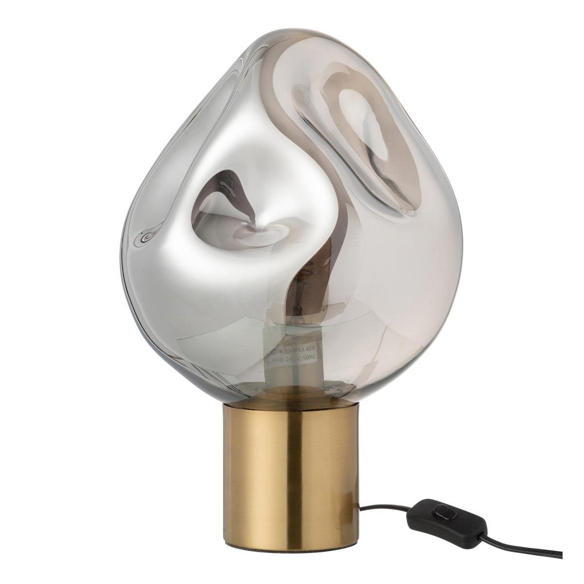 J-LINE Lampe à poser design  kerri  38cm gris