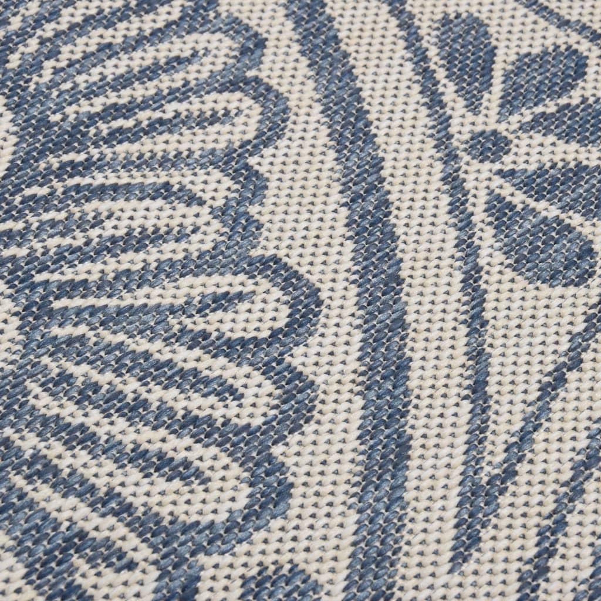 Voir la diapositive 5 : VIDAXL Tapis a tissage plat d'exterieur 120x170 cm Motif bleu