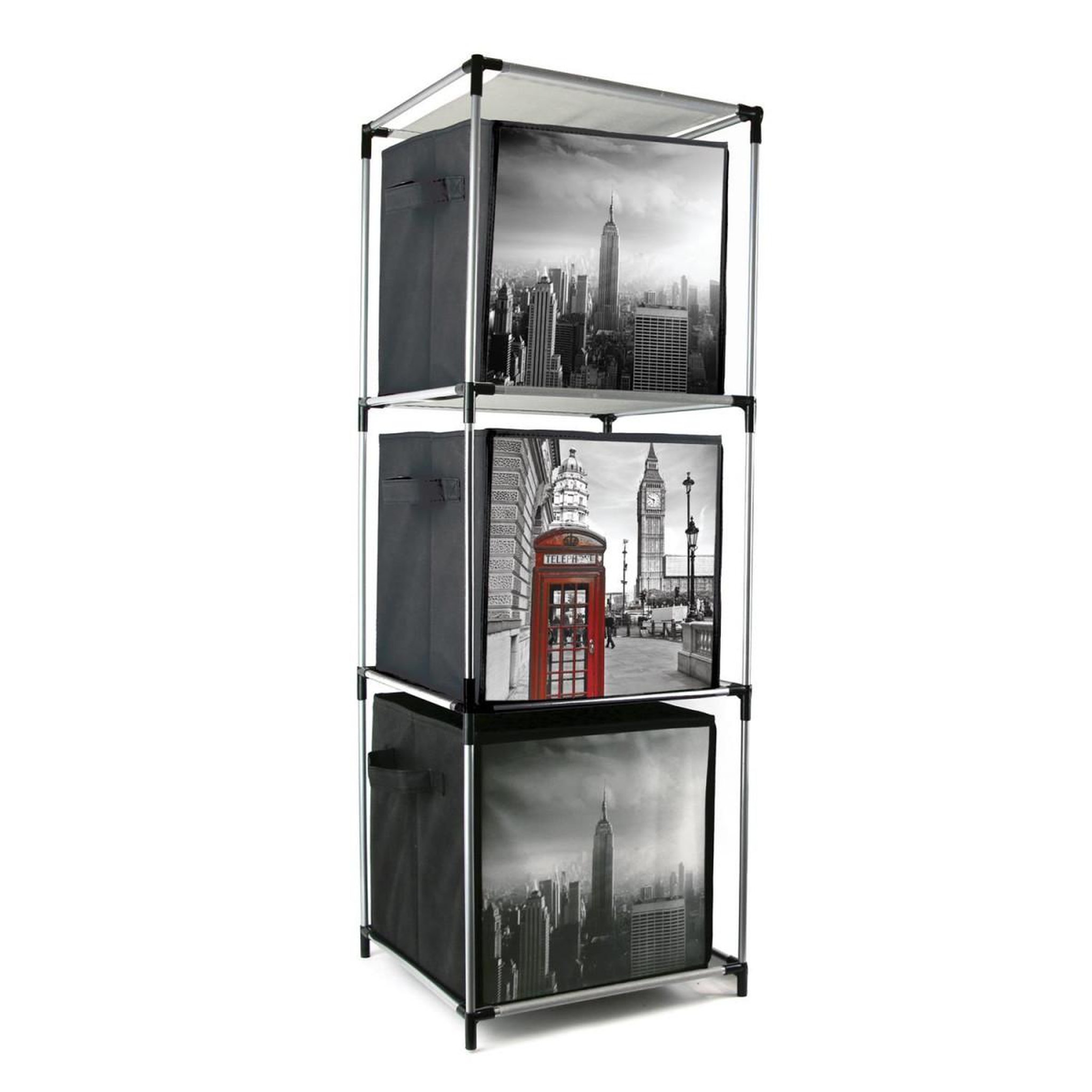 Voir la diapositive 2 : Je cherche une idee Étagère design 3 casiers  mondo  102cm gris