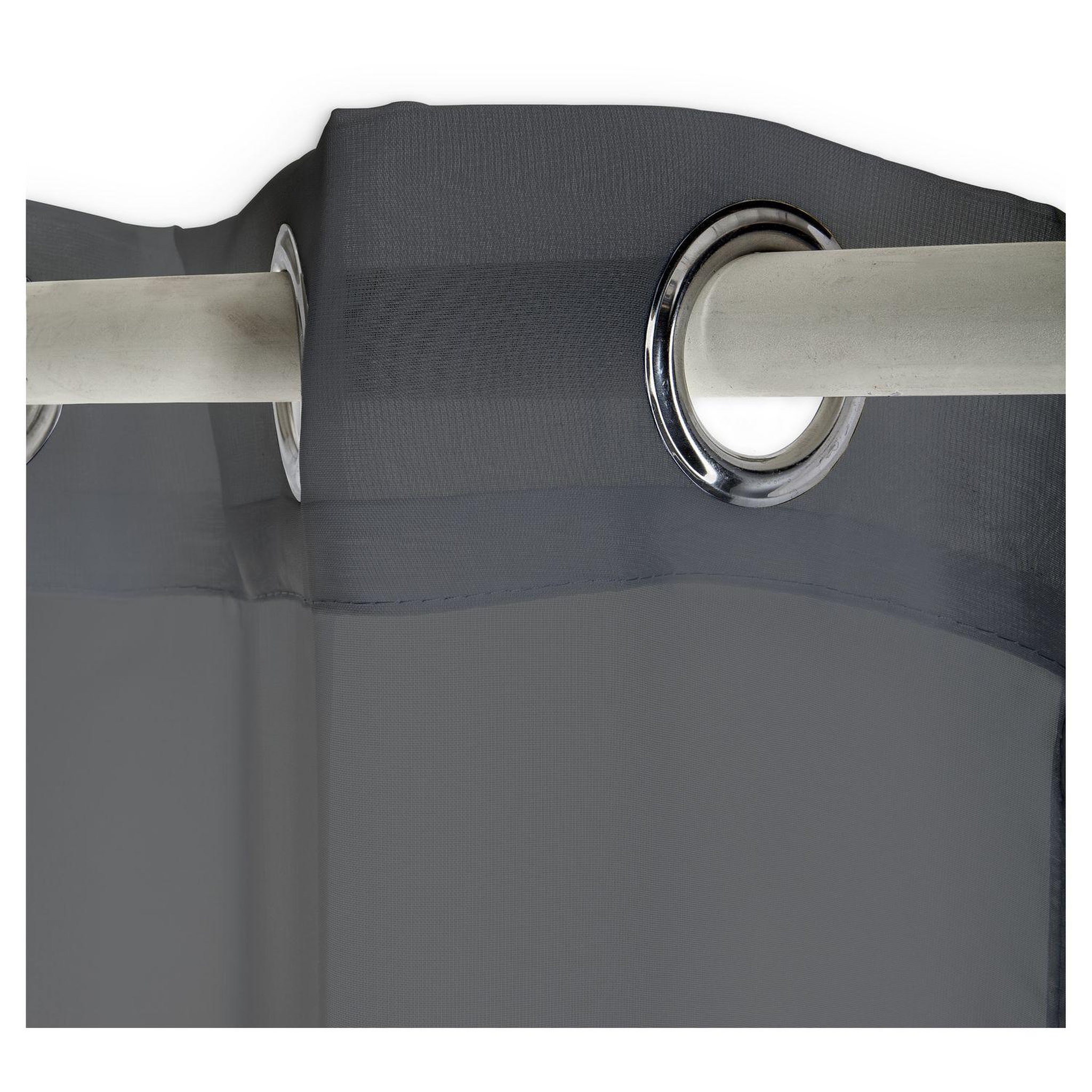 Voir la diapositive 2 : TODAY Voilage finition oeillets prêt à poser en polyester 135x240 cm