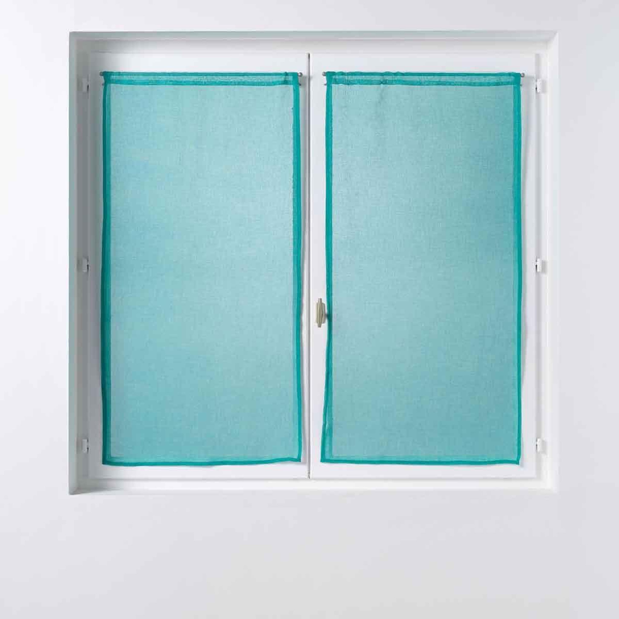 Douceur d'Intérieur Paire de voilages  sandra  60x90cm bleu