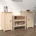 VIDAXL Buffets 2 pcs 39x35x80 cm bois massif de pin