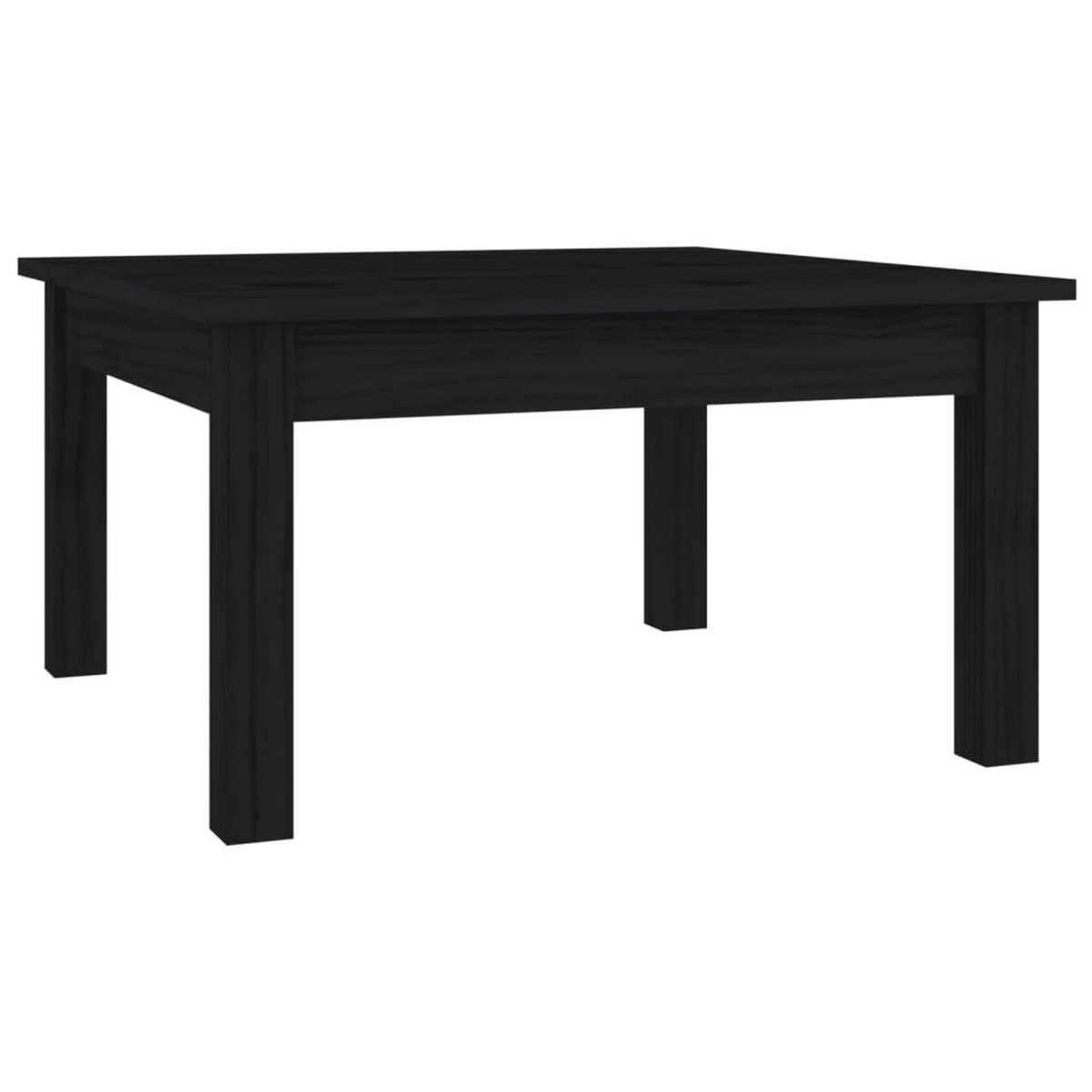 VIDAXL Table basse Noir 55x55x30 cm Bois massif de pin