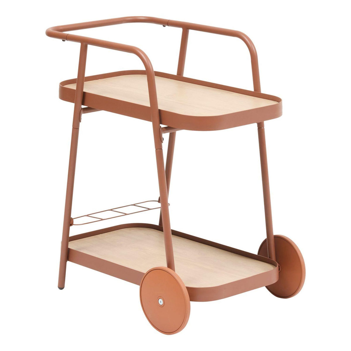 HESPERIDE Desserte de jardin à roulettes en aluminium EASINESS