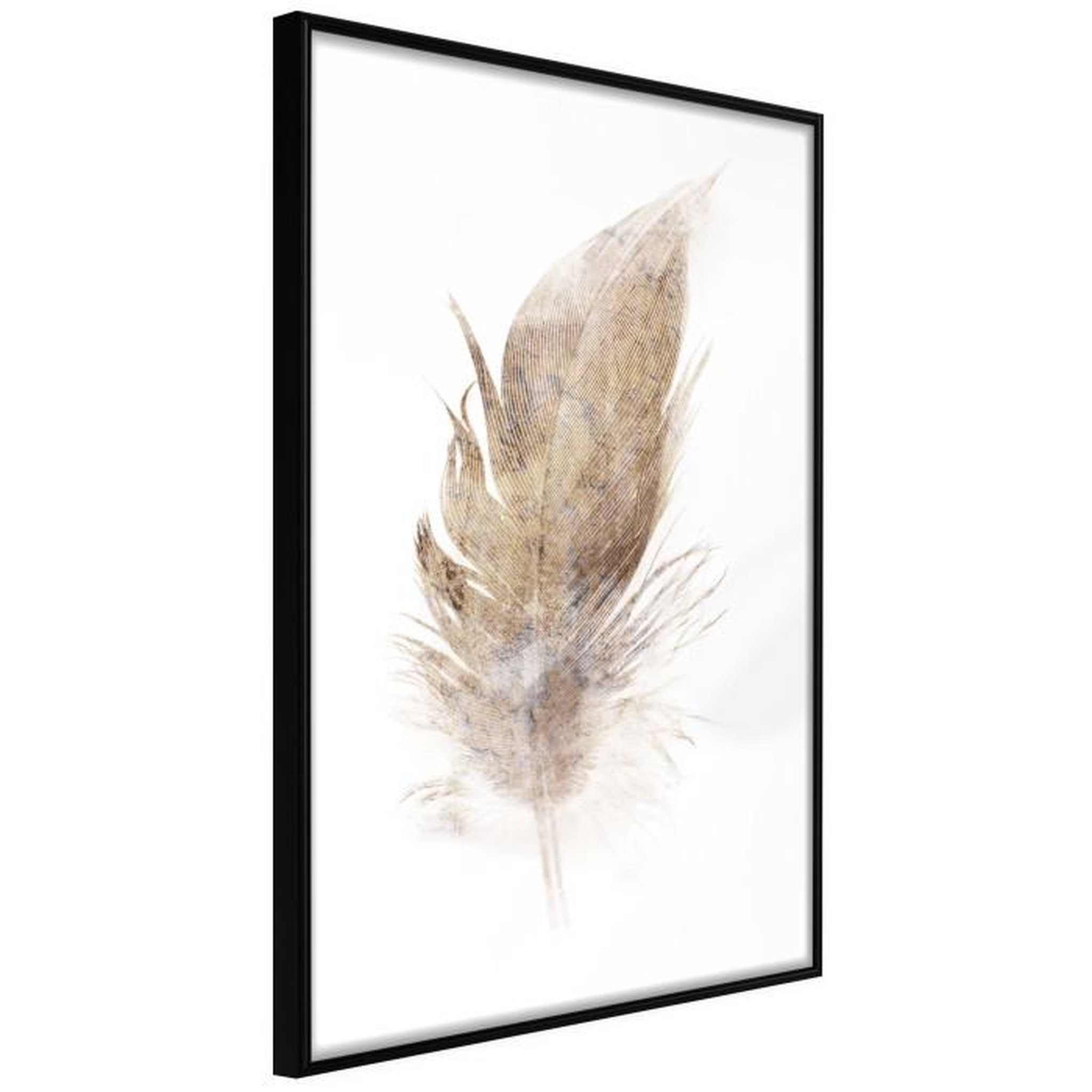 Paris Prix Affiche Murale Encadrée  Lost Feather Beige. Coloris disponibles : Noir, Jaune