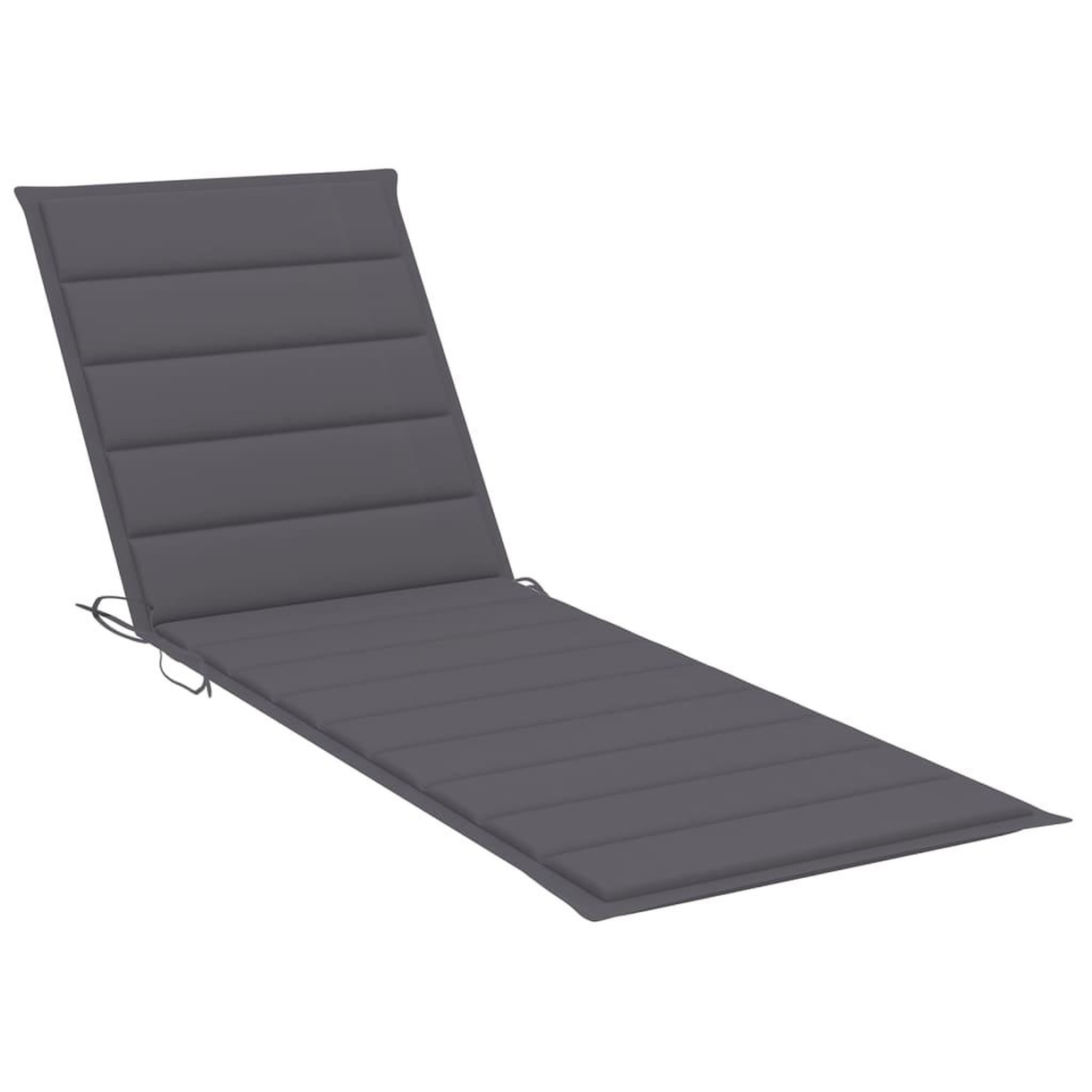 Voir la diapositive 5 : VIDAXL Chaise longue de jardin avec table et coussin Pin impregne