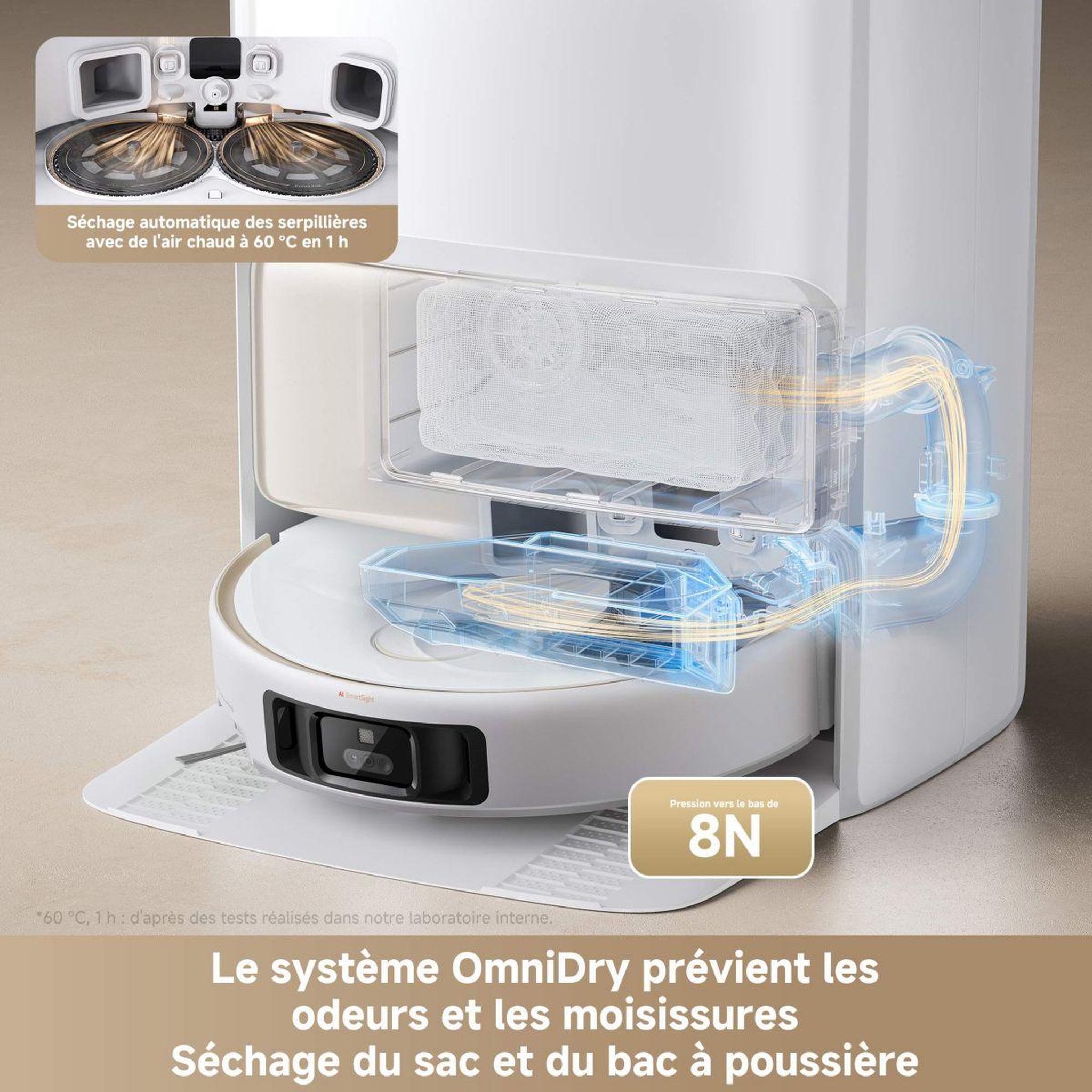 Voir la diapositive 5 : MOVA Robot aspirateur laveur v50 ultra complete